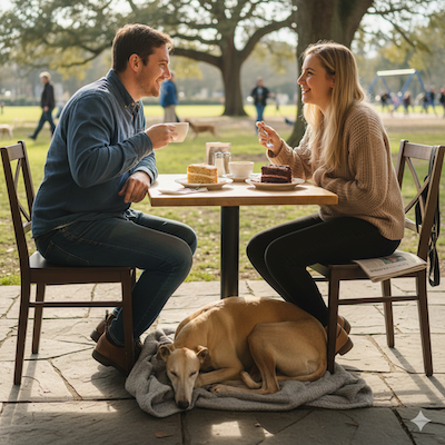 CoupleAndTheirDogInACafeSmall